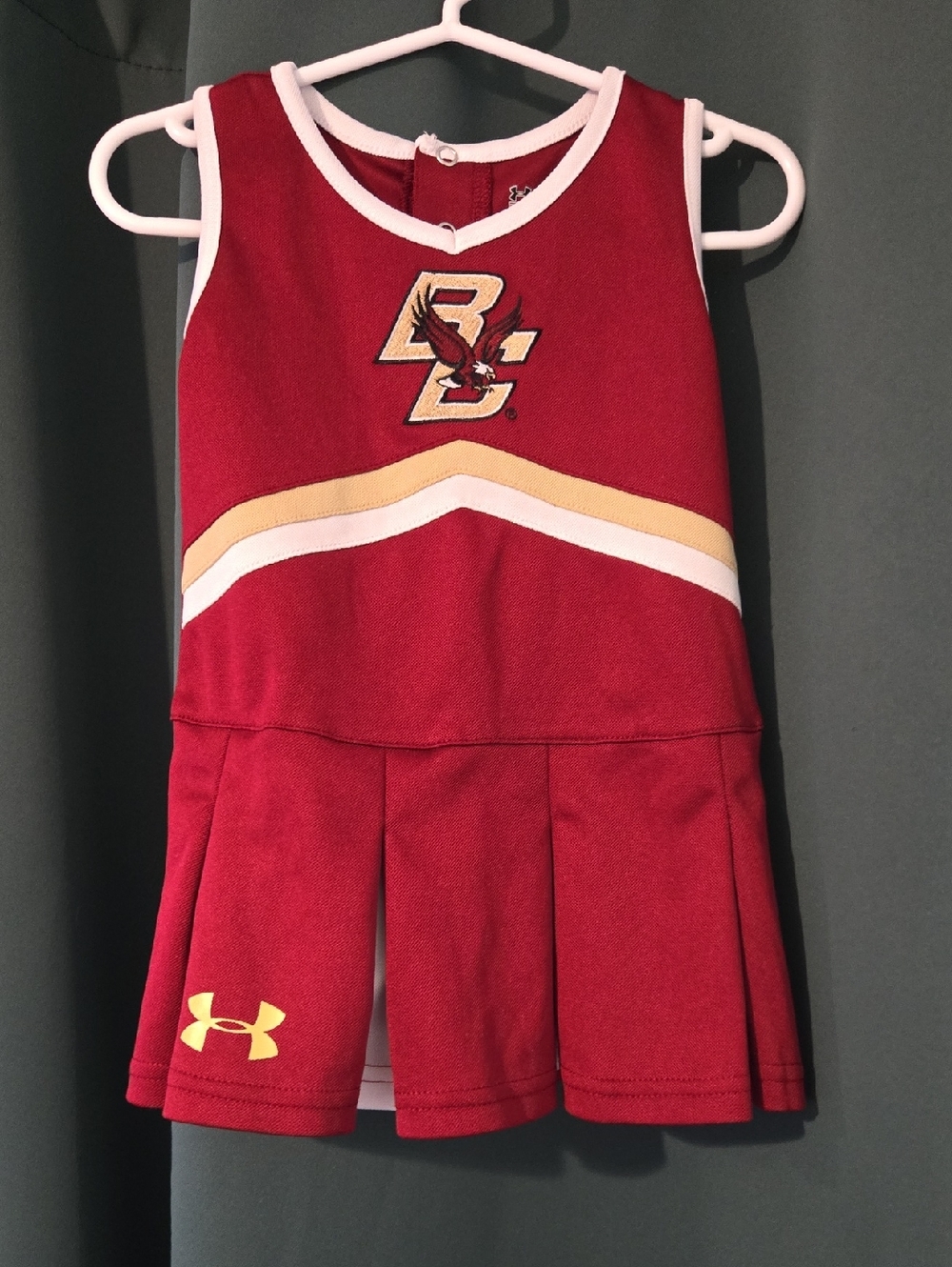 Under Armour Youth Cheer Dress - Cardinal Red & Gold Trim